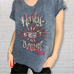 Harley Davidson acid wash tee
